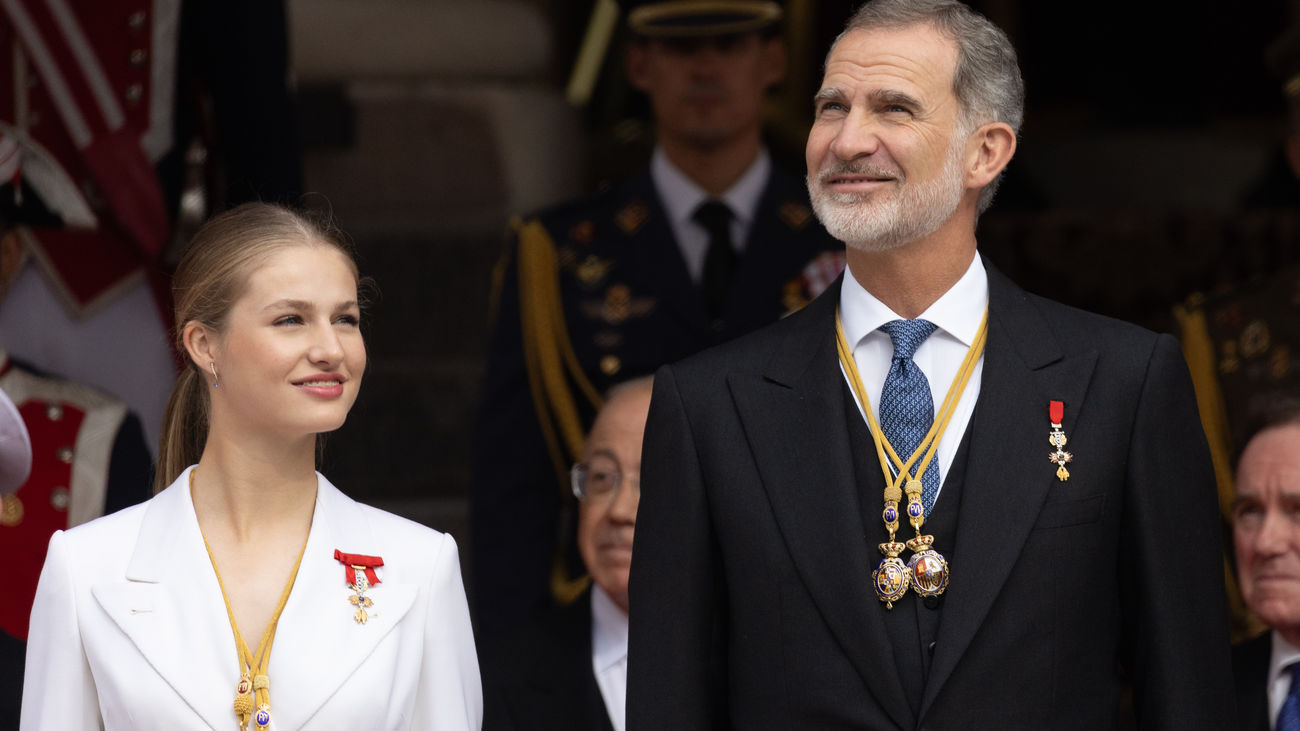 La princesa Leonor y el Rey Felipe VI |EUROPA PRESS