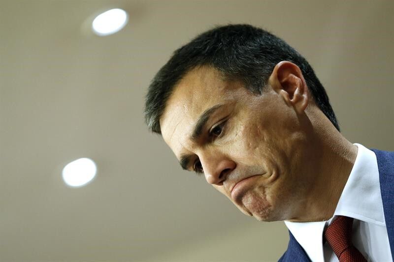 Pedro Sánchez con cara rara