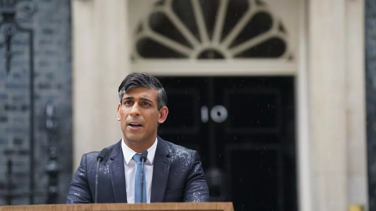 El primer ministro, Rishi Sunak, durante su anuncio en Downing Street este miércoles. Stefan Rousseau /PA Wire/dpa