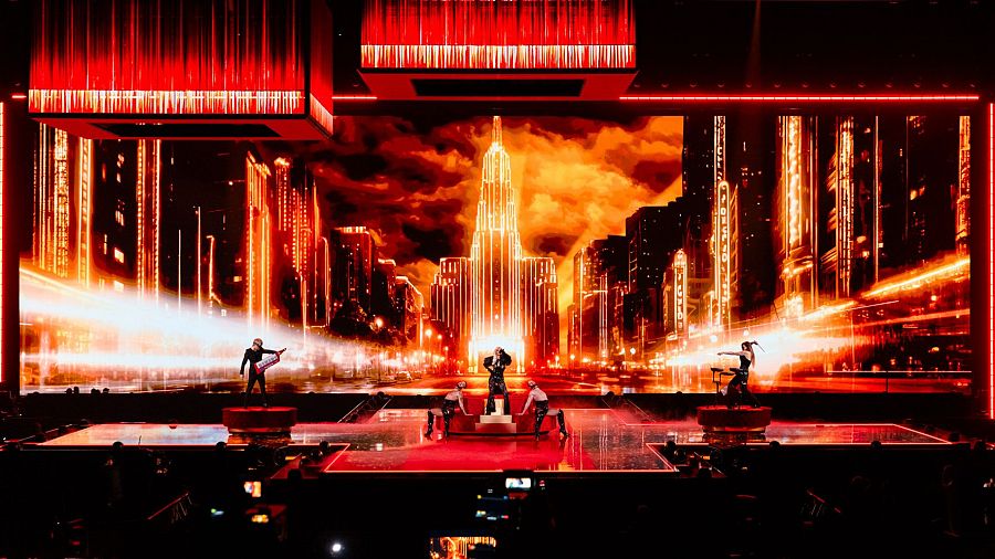 Nebulossa en el escenario de Eurovisión