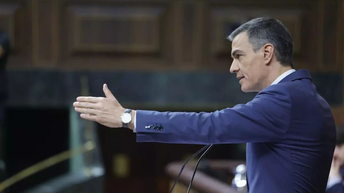 Pedro Sánchez durante una intervención en un pleno del Congreso. Zipi Aragón / EFE