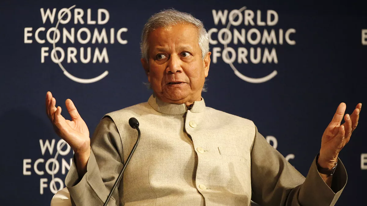 Muhammad Yunus en un foro