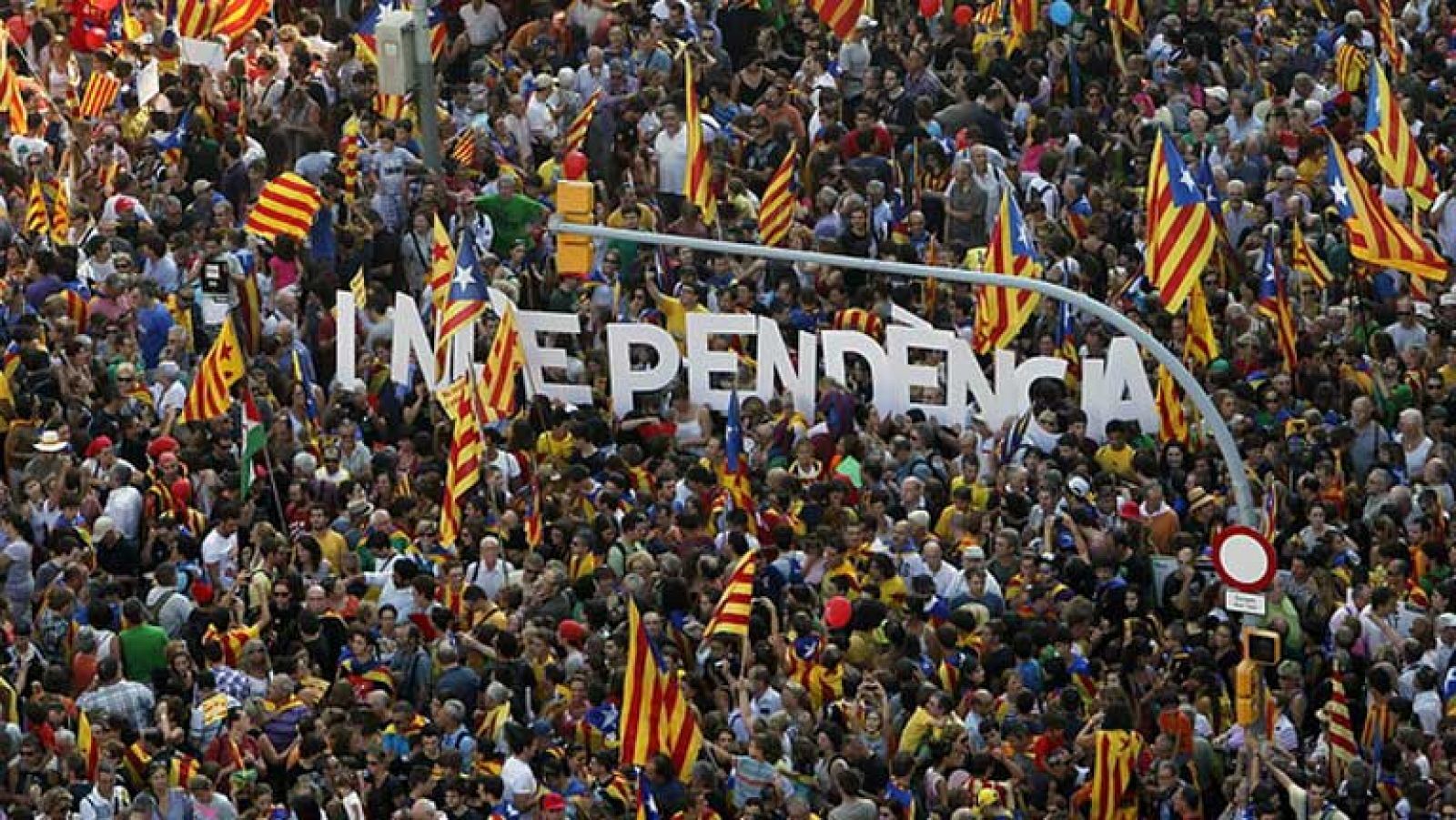 Manifestación independentista en Cataluña