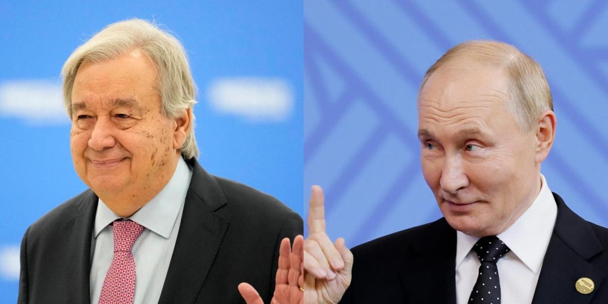 Antonio Guterres y Vladimir Putin