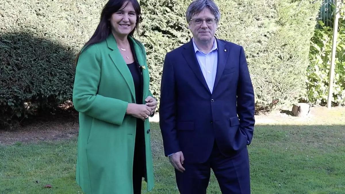 Borràs y Puigdemont, en Waterloo JUNTS