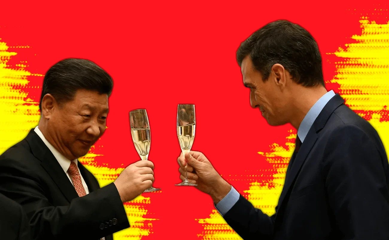 Sánchez con el presidente de China