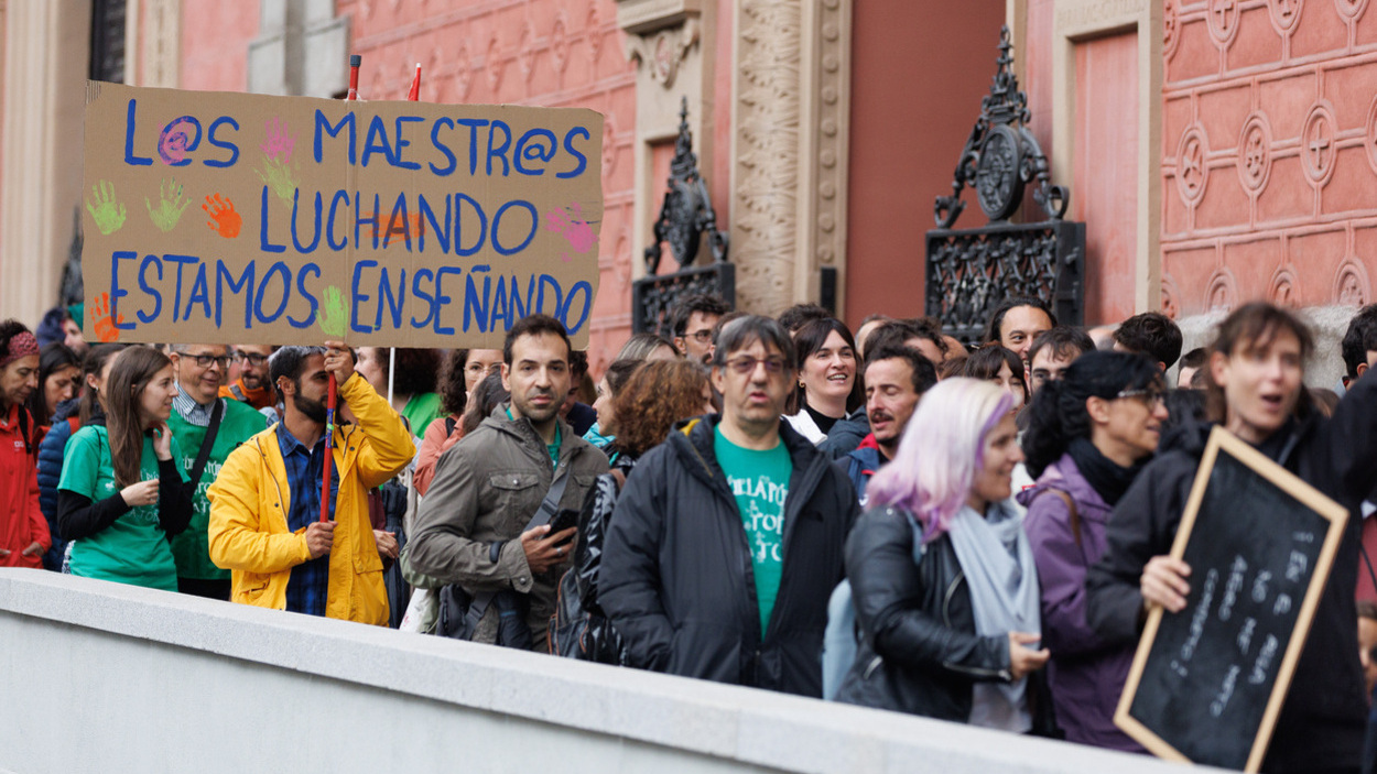 Manifestaciones de profesores en Madrid