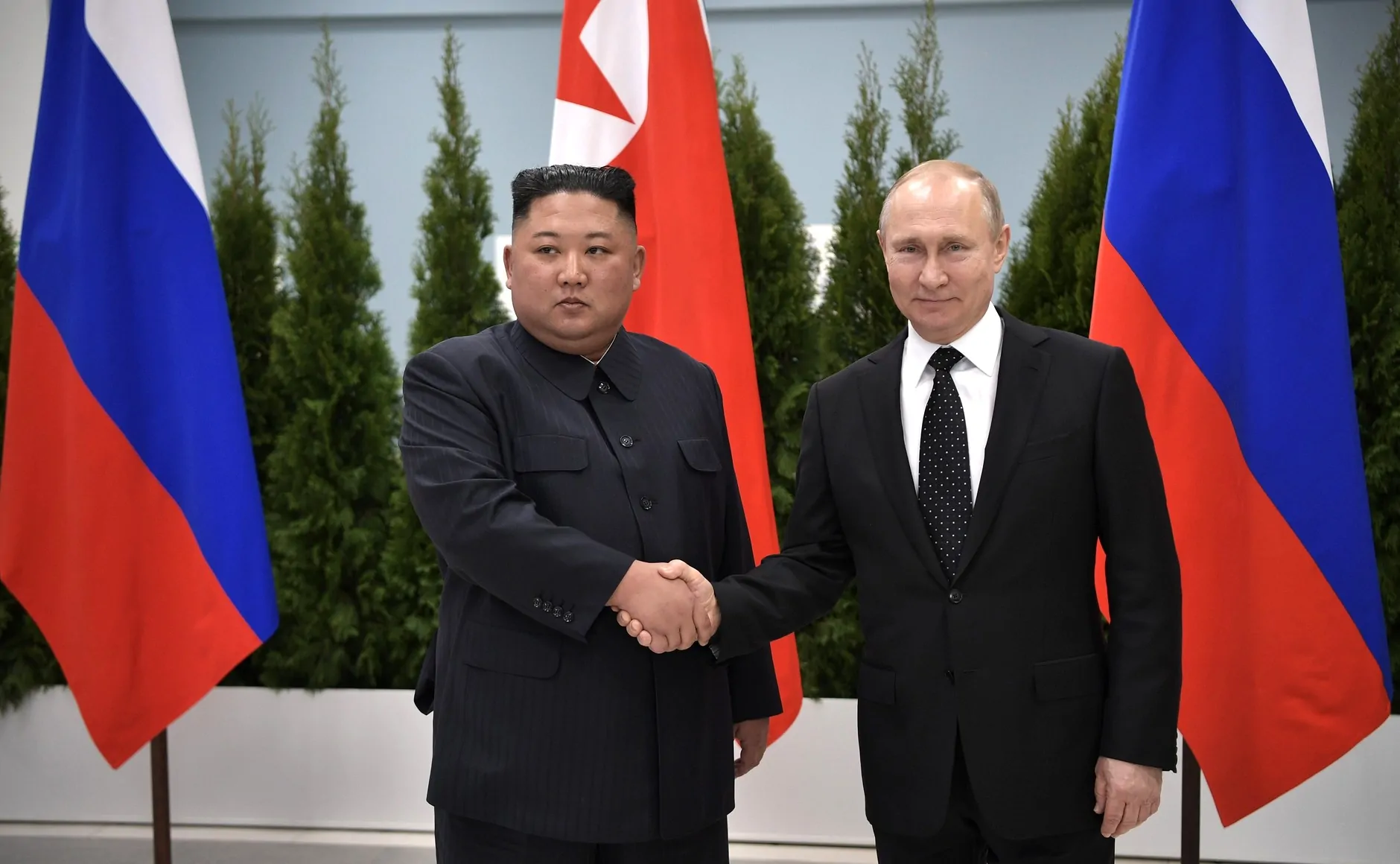 Putin con el presidente de Corea del Norte