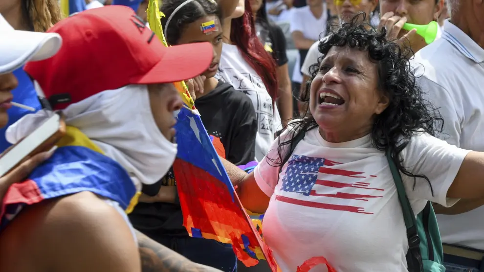 Protesta contra el resultado electoral en Valencia (Venezuela)Associated Press/LaPresse