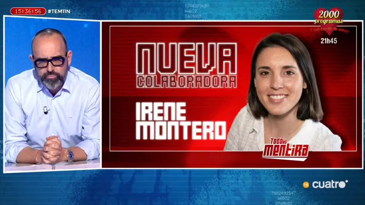 Risto anuncia el fichaje de Irene Montero en 'Todo es mentira' MEDIASET