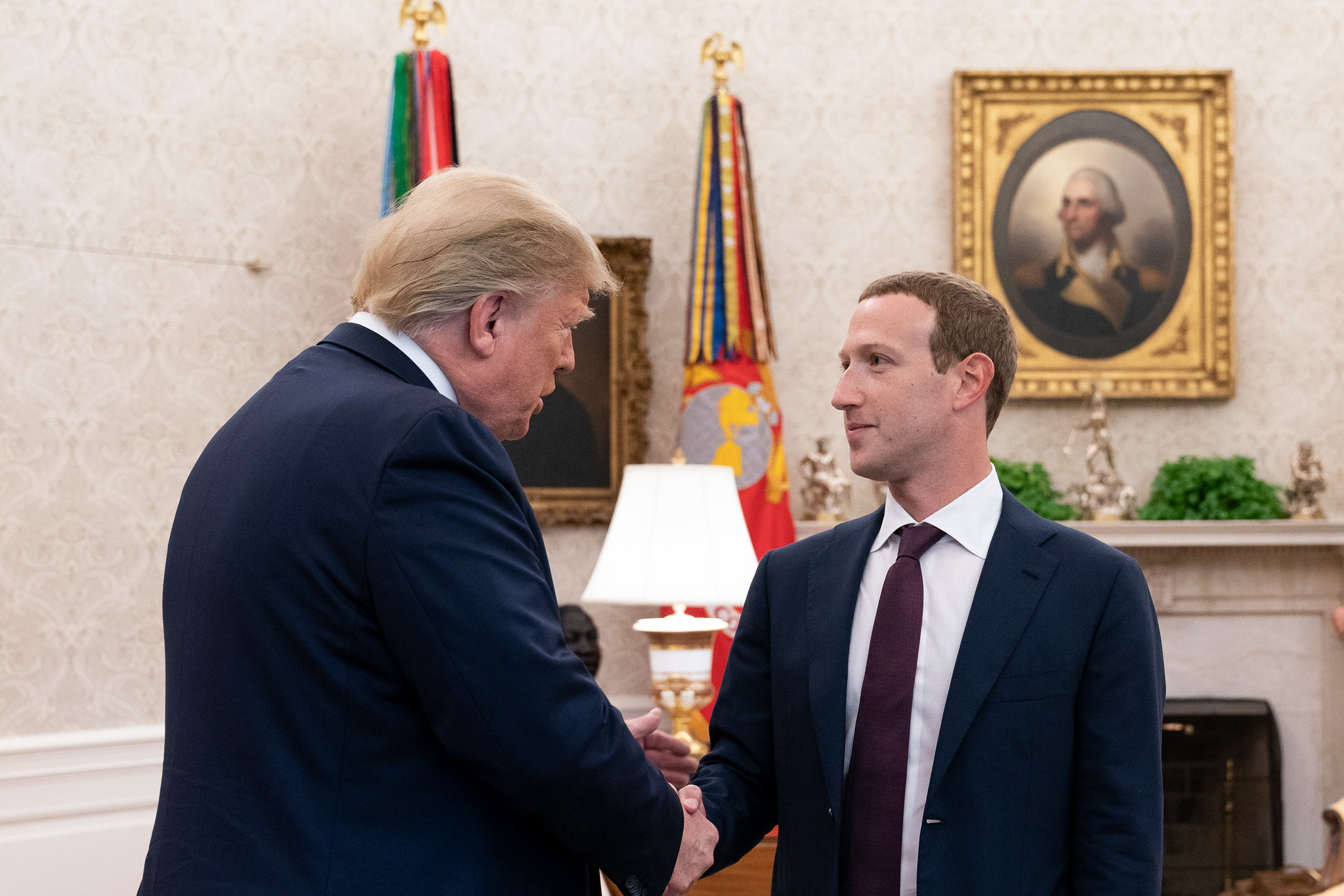 Presidente Trump y Zuckerberg