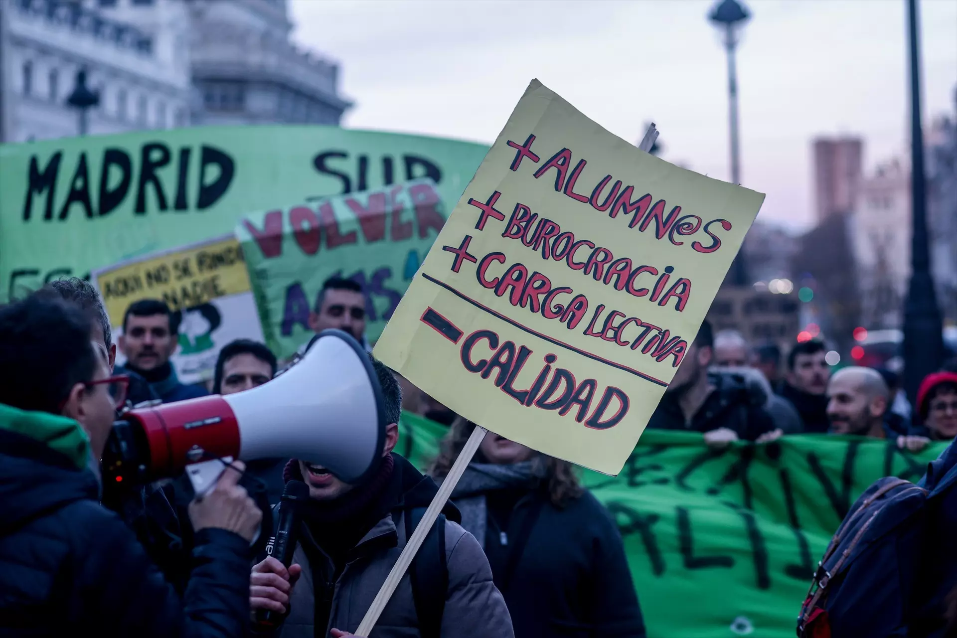 Manifestación de profesores en Madrid