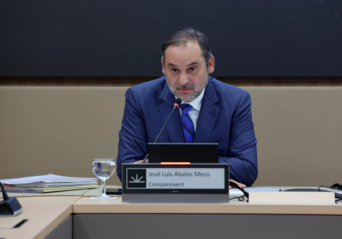 El exministro de Transportes, José Luis Ábalos, durante una comparecencia en el Parlamento balear en mayo ep