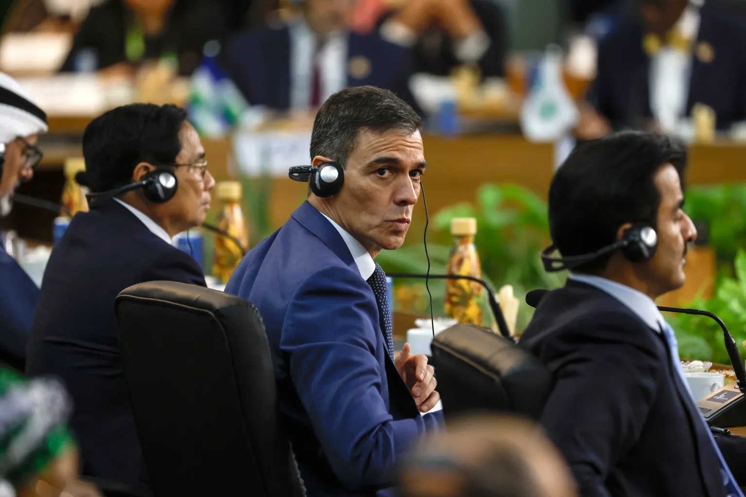 El presidente del Gobierno de España, Pedro Sánchez, participa en la cumbre de G20 este lunes en Rio de Janeiro (Brasil). EFE/ Antonio Lacerda