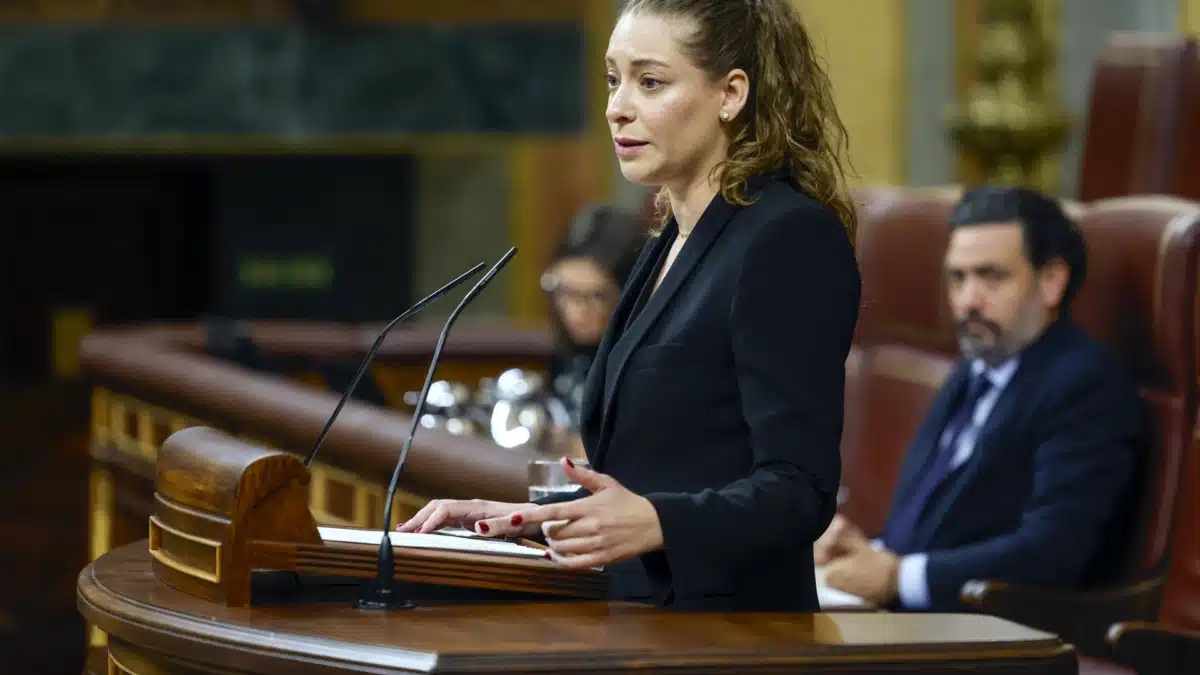 Ester Muñoz, en la tribuna del Congreso. | EFE Ester Muñoz, en la tribuna del Congreso. | EFE