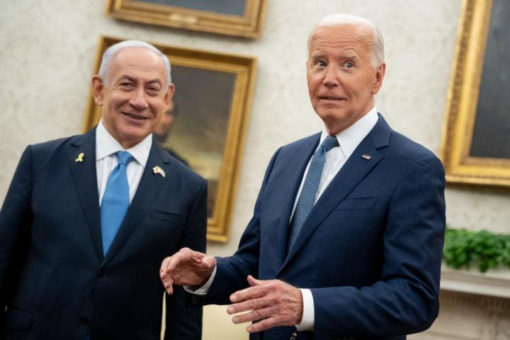 Joe Biden recibe a Benjamin Netanyahu en el Despacho Oval, el pasado 25 de julio.Andrew Harnik / Getty Joe Biden recibe a Benjamin Netanyahu en el Despacho Oval, el pasado 25 de julio.Andrew Harnik / Getty