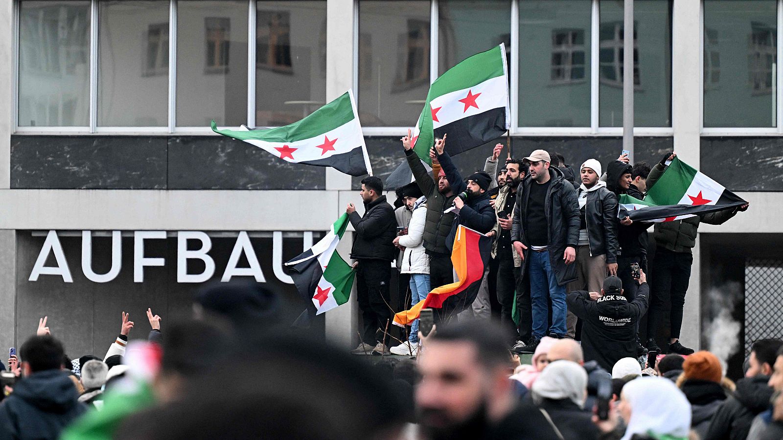 Manifestación de sirios en Alemania