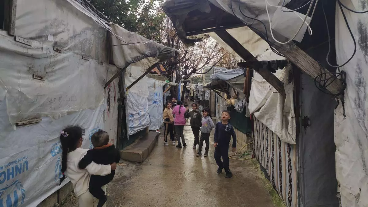 Imagen de esta semana de un campamento de refugiados sirios de Naciones Unidas. EFE/Noemí Jabois