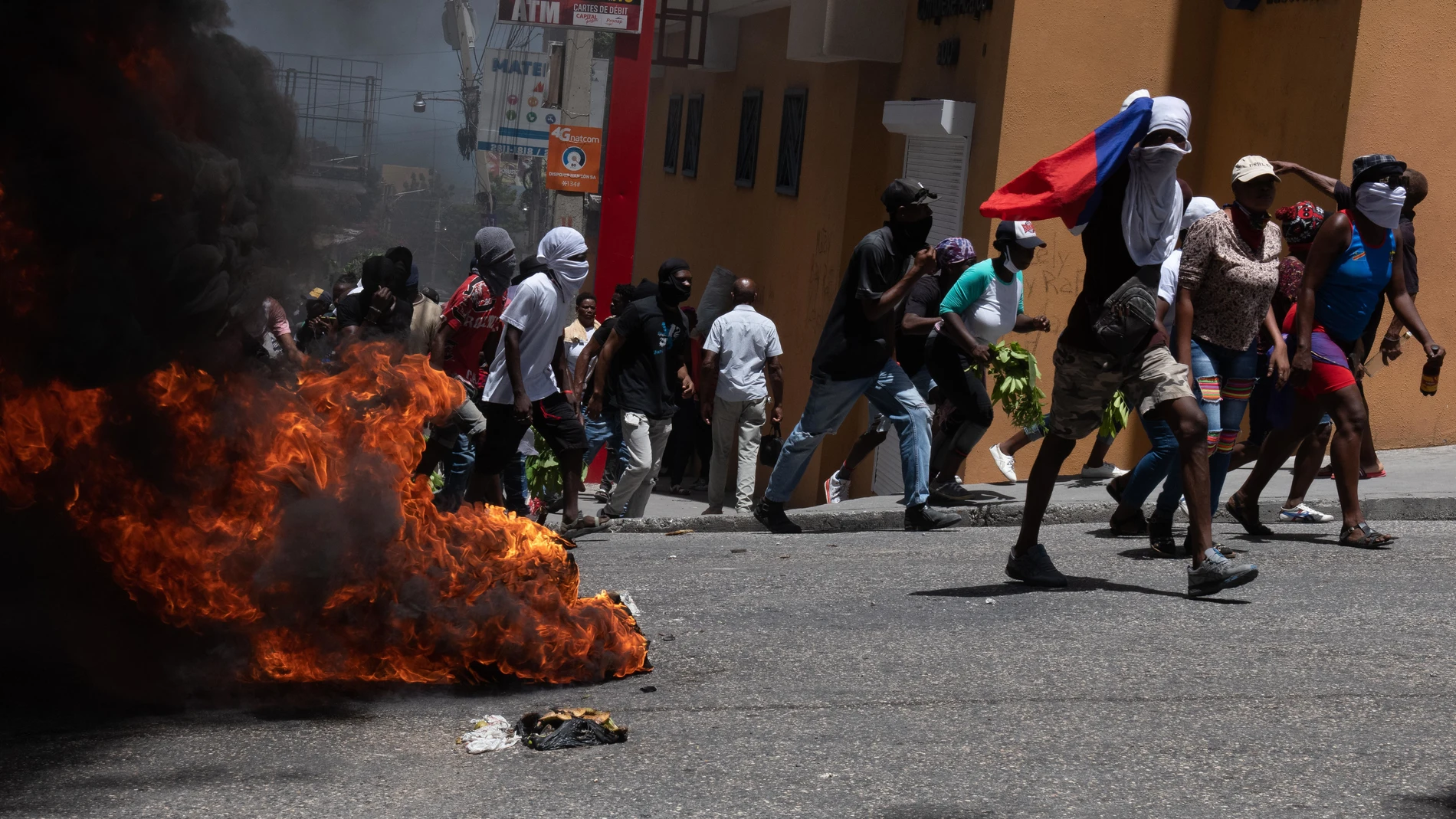 Conflictos en una calle de Haití