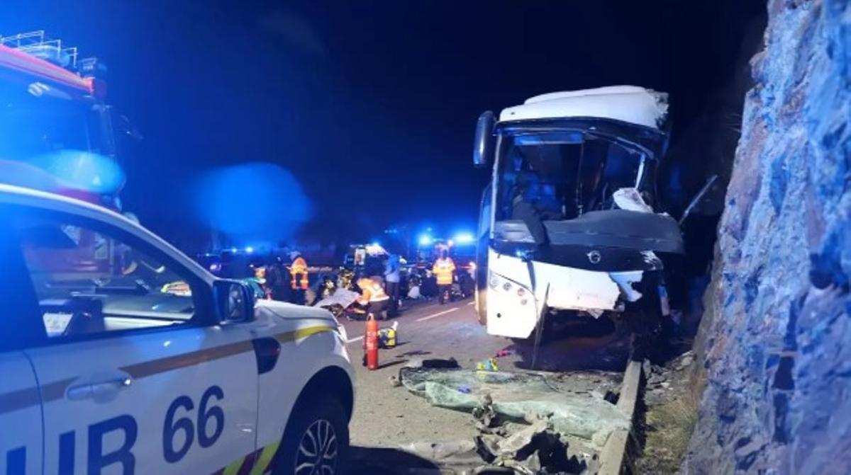 Autobús accidentado en Francia