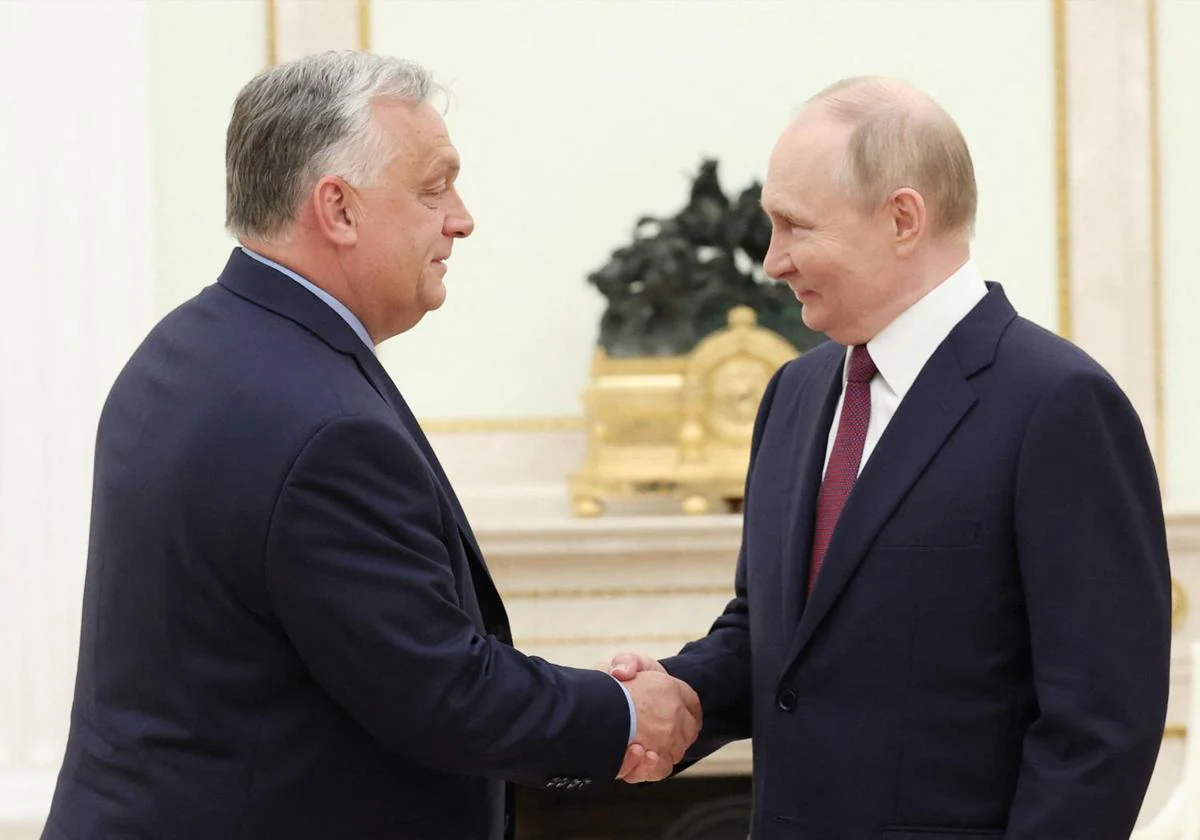 Primer ministro húngaro Orbán y Putin