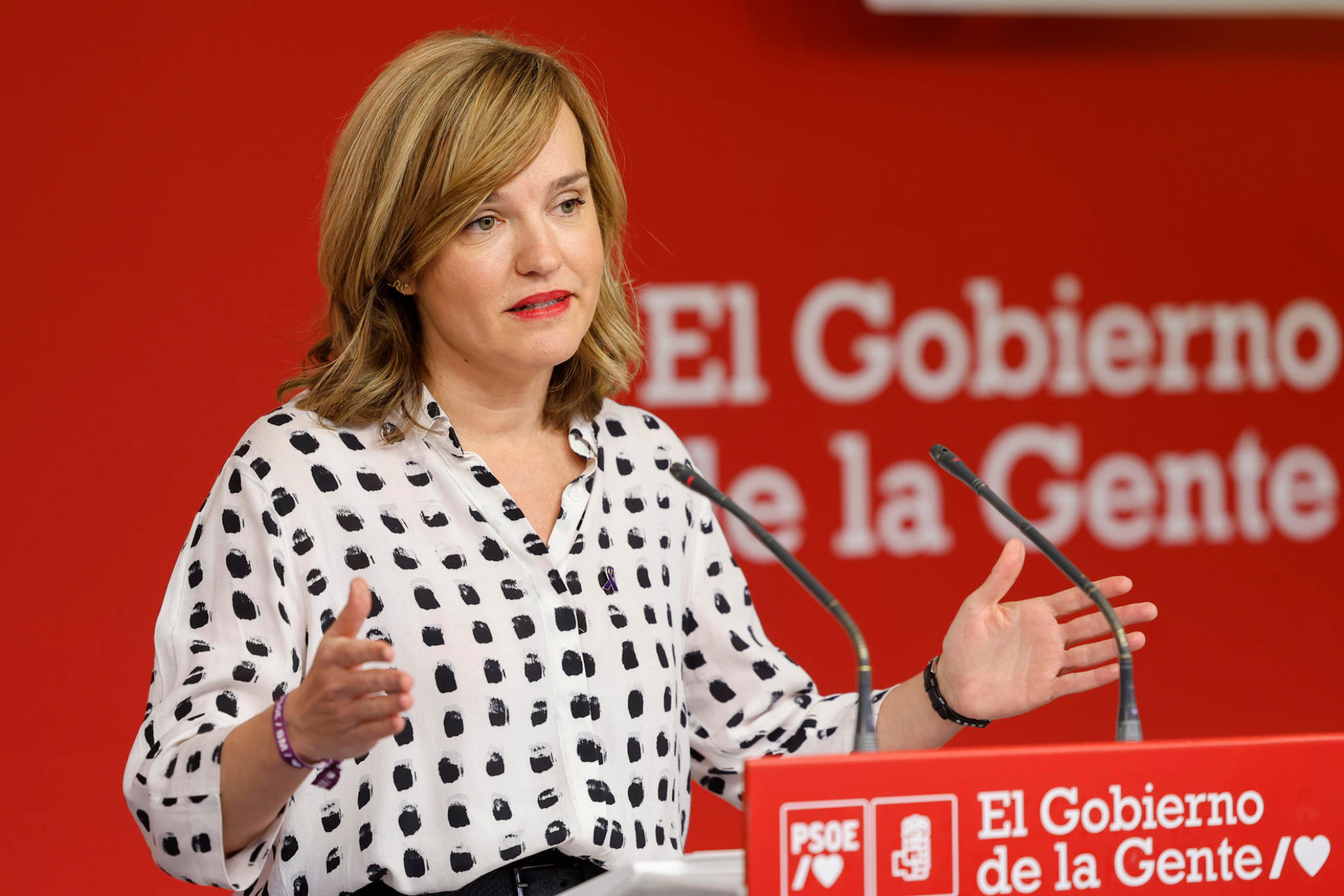 Ministra de Educación Alegría