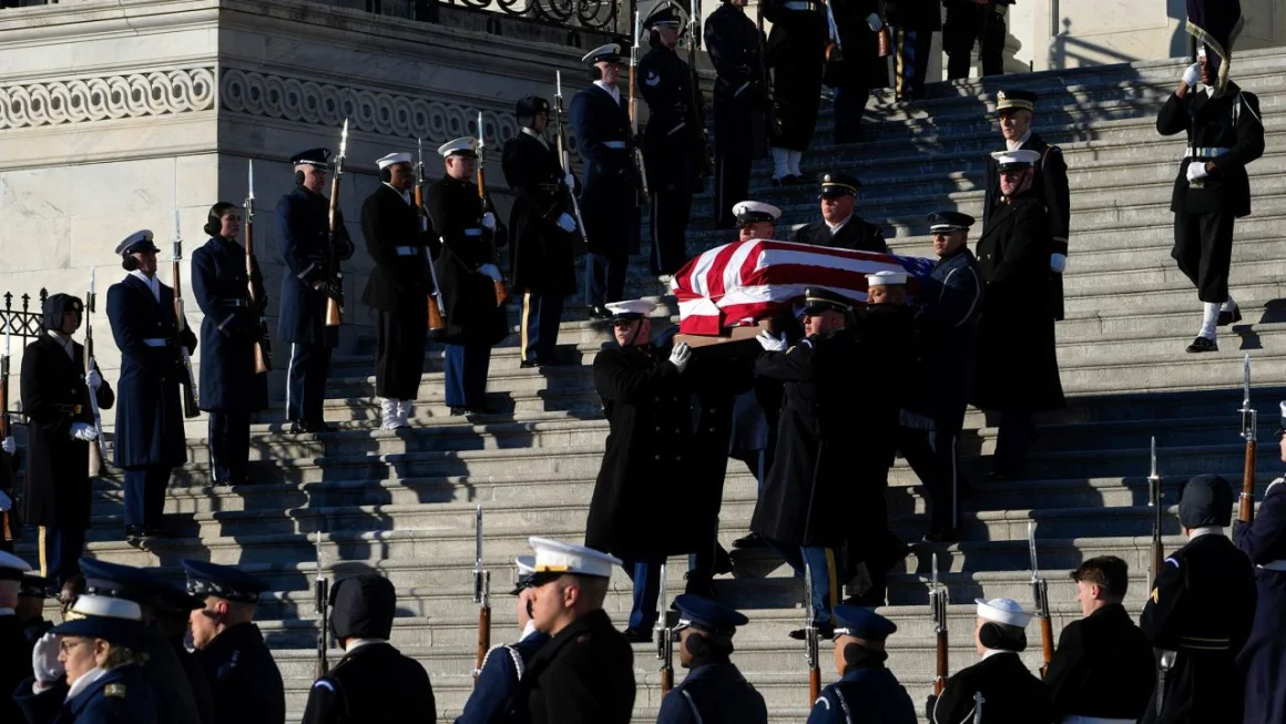 Funeral de Estado del expresidente Jimmy Carter en la Catedral Nacional de Washington, el 9 de enero. AP