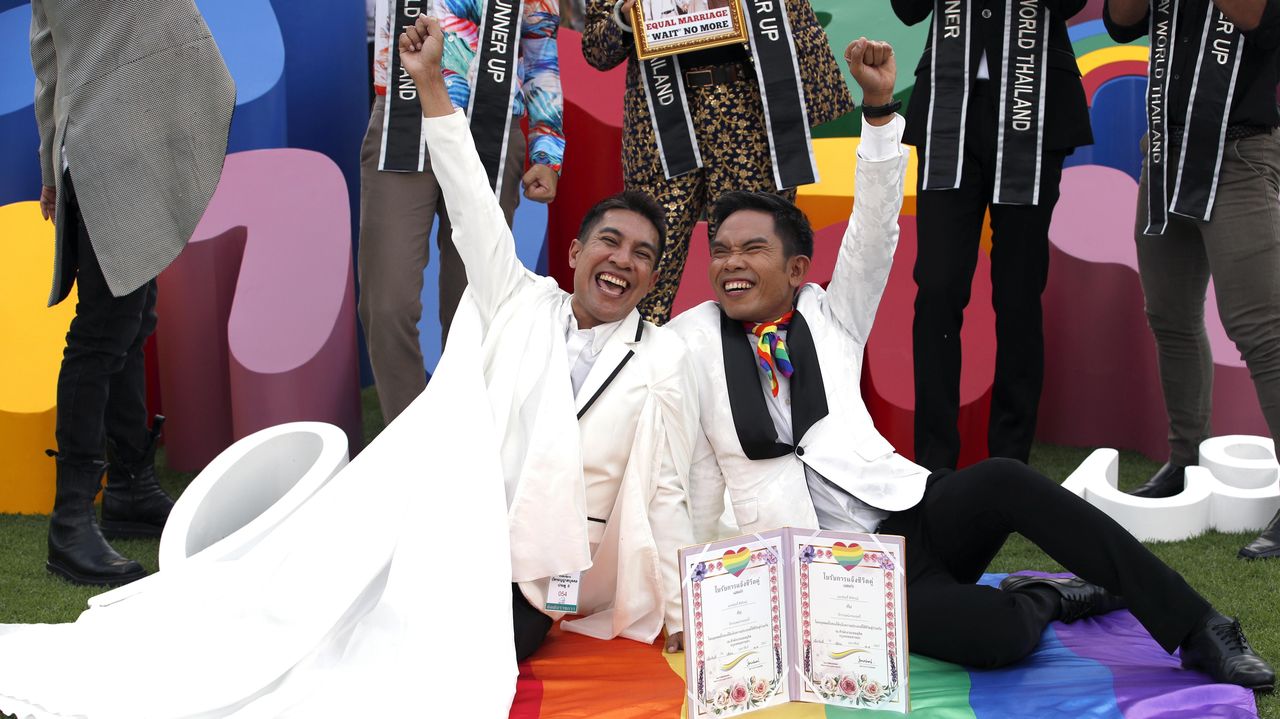 Pareja homosexual en Tailandia