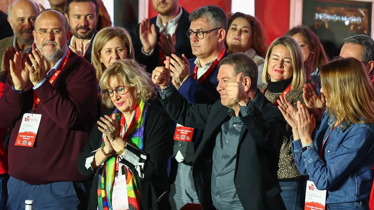 El presidente de Castilla-La Mancha, Emiliano García-Page , durante la primera jornada del XIII congreso regional del PSOE de Castilla-La Mancha. | EFE/Ismael Herrero